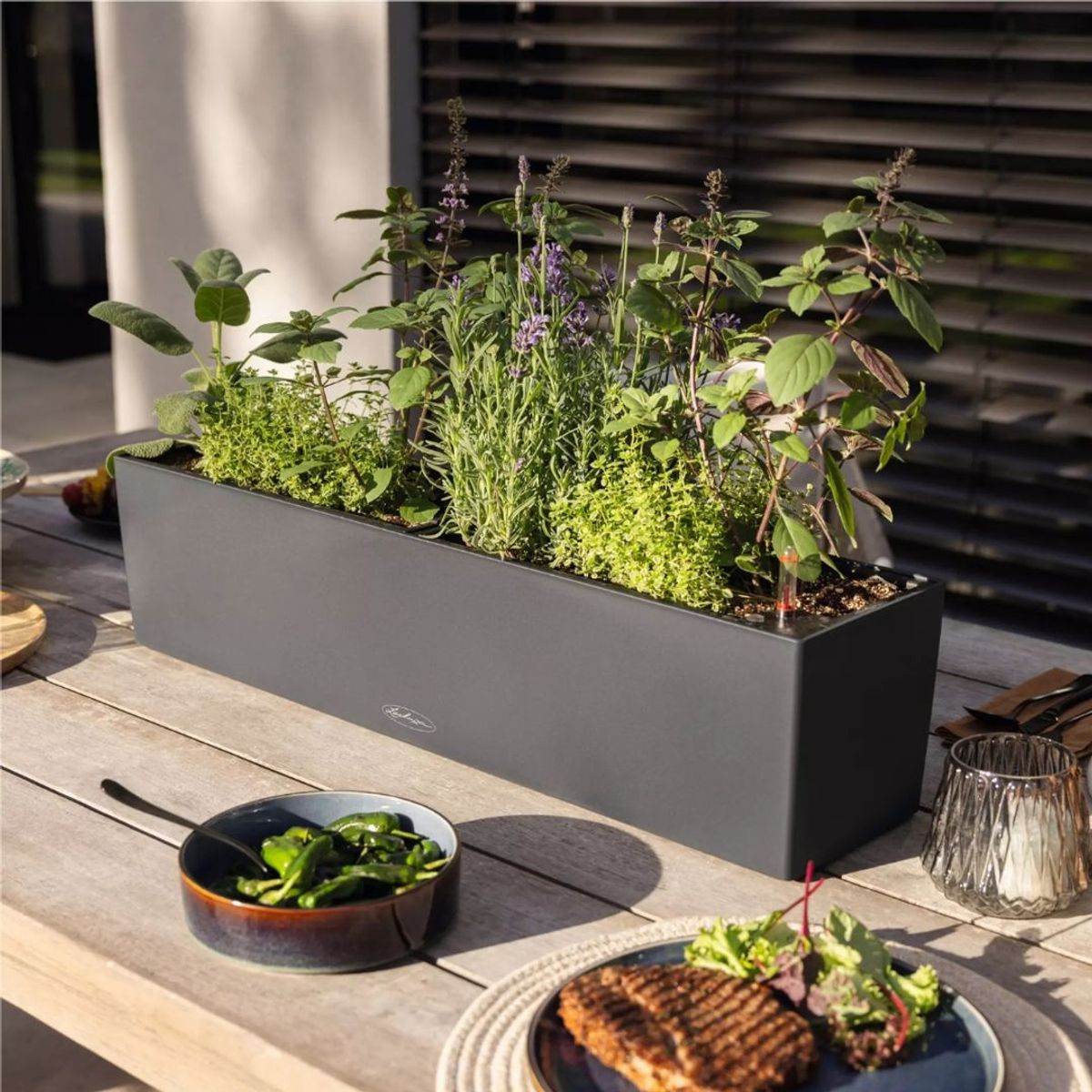 Balconera Color 100 'Sand Brown', Lechuza Balkongkasse