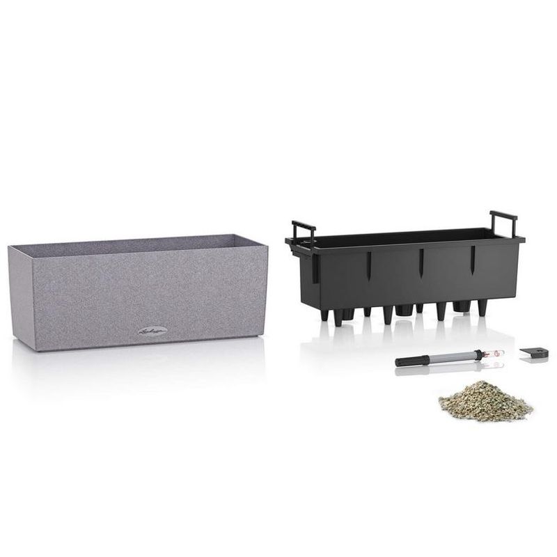 Balconera Stone 50 'Graphite Black', Lechuza Balkongkasse